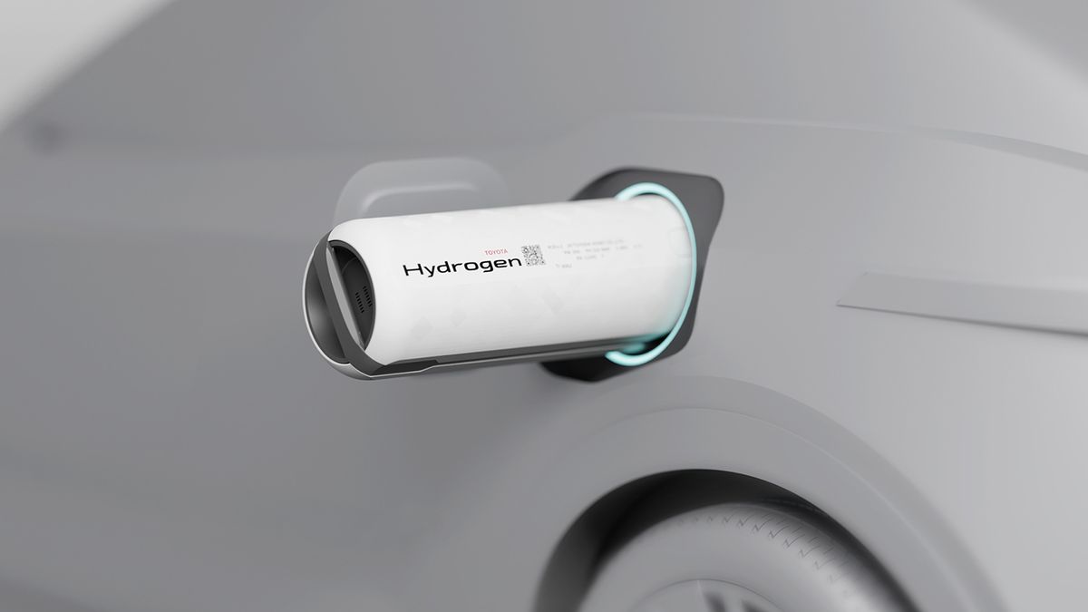 Toyota's portable hydrogen cartridges look like giant AA batteries – and could spell the end of lengthy EV charging