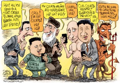 Political Cartoon U.S. Apple World Leaders