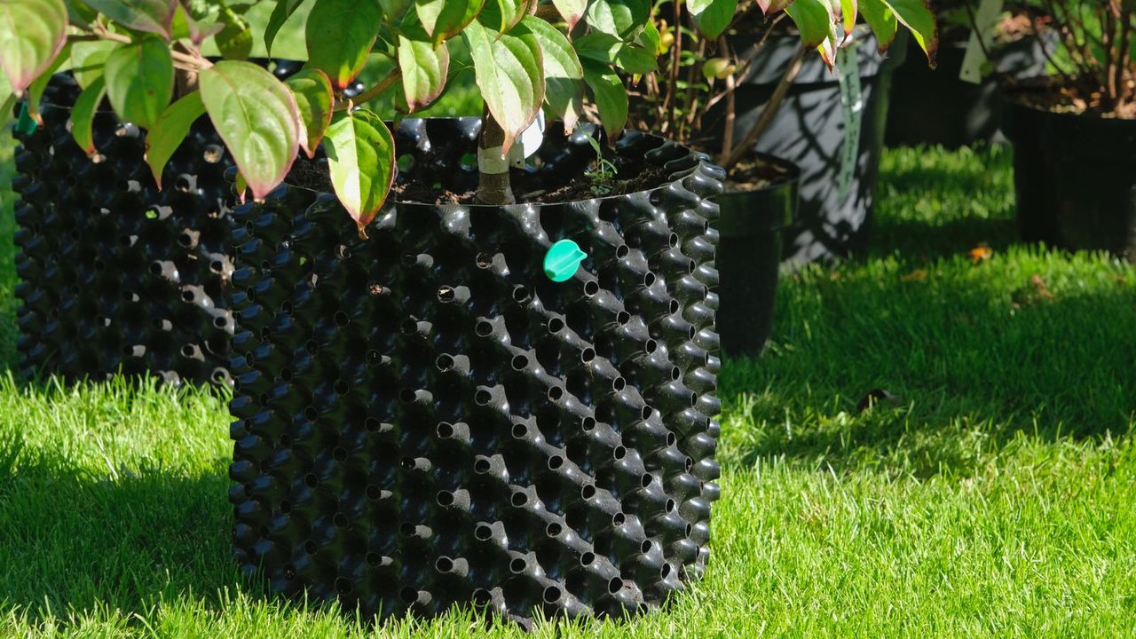 An air pot in a yard