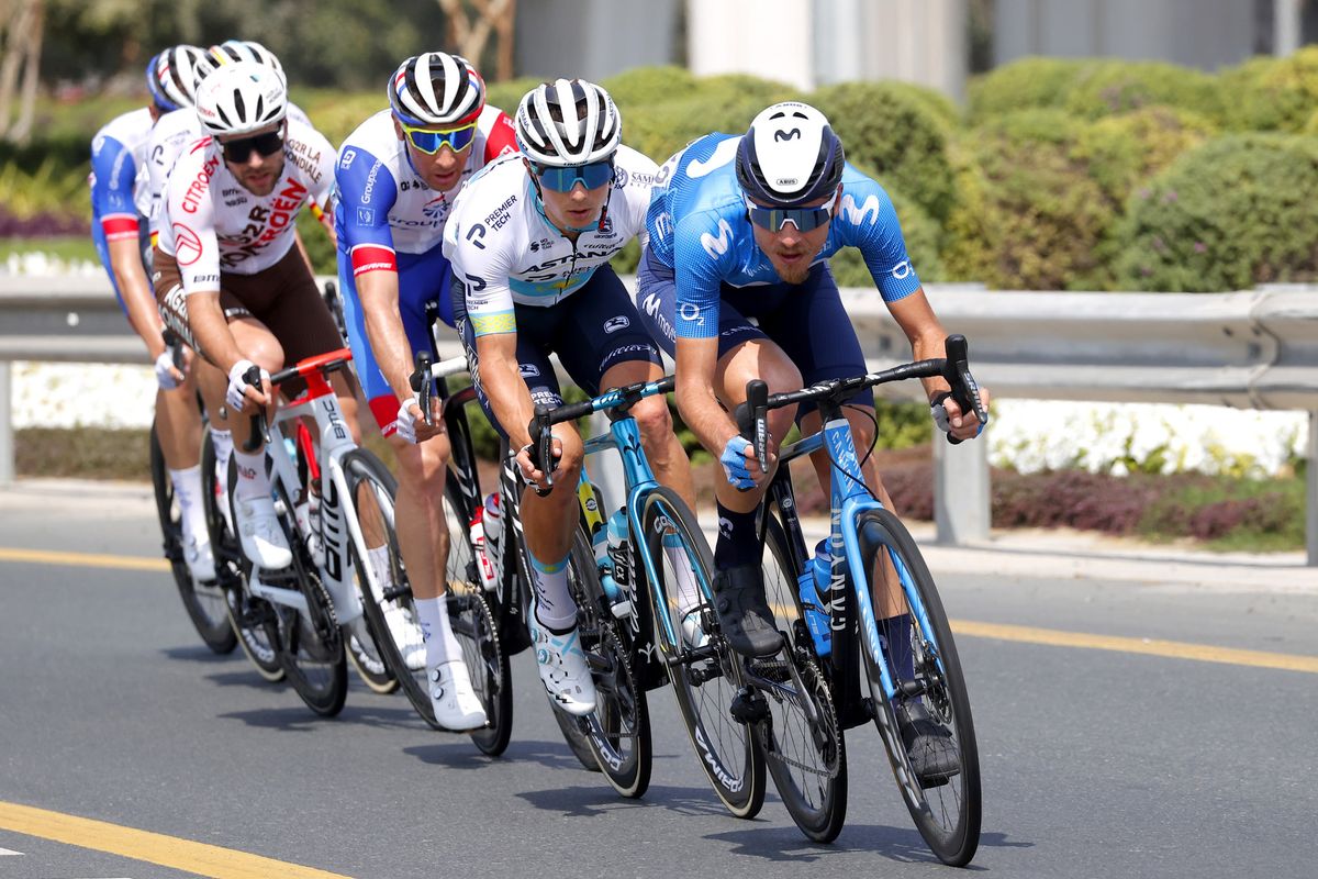 UAE Tour 2021 3rd Edition 6th stage Deira Island Palm Jumeirah 165 km 26022021 Inigo Elosegui ESP Movistar Team photo Luca BettiniBettiniPhoto2021