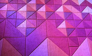 Purple acoustic panelling