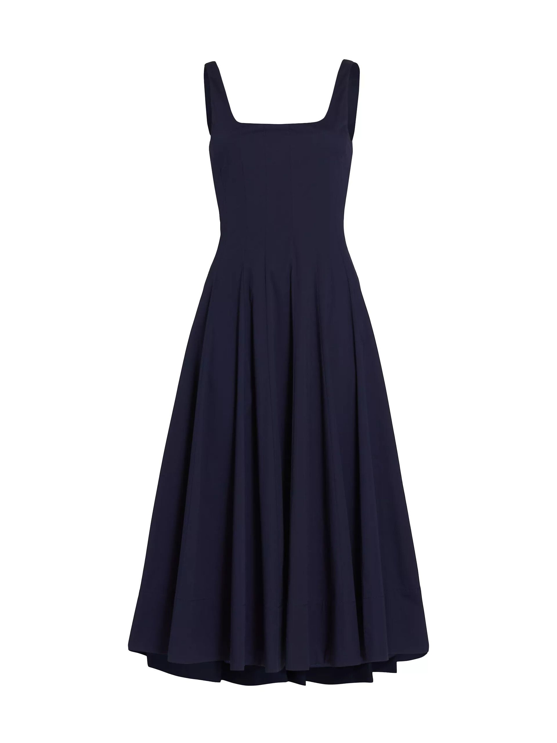 Wells Cotton Poplin A-Line Midi-Dress