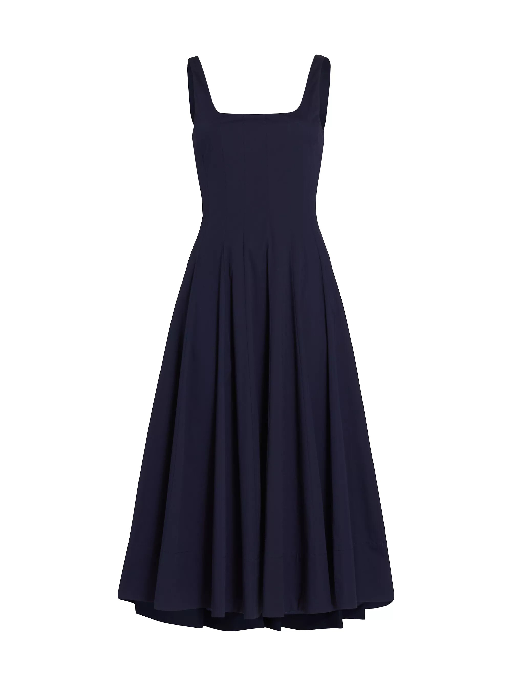 Wells Cotton Poplin A-Line Midi-Dress