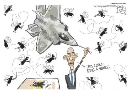 Obama cartoon world U.S. ISIS