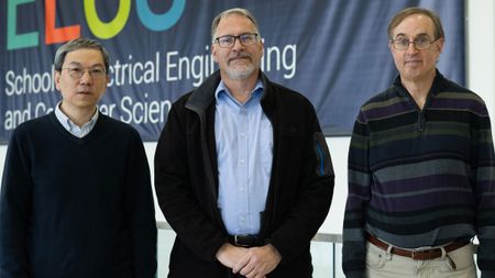 Porta, Evan Pugh Professor and director of the School of Electrical Engineering and Computer Science, and David Miller, professor of electrical engineering