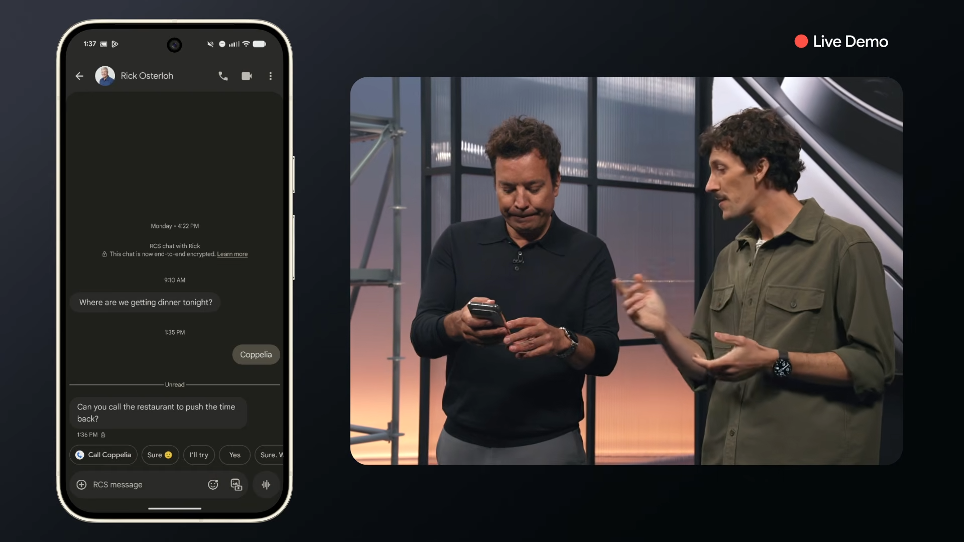 Magic Cue calling and changing a restaurant reservation