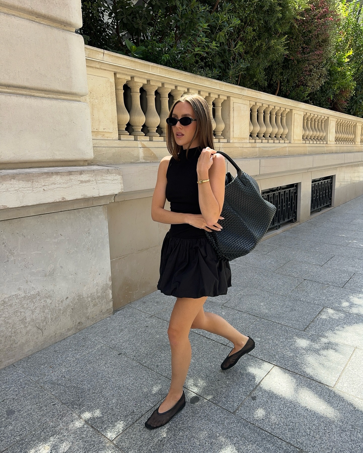 An image of @emmaleger wearing one of the key summer dress trends for 2025.