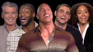 The cast of "Black Adam" (2022) in an interview with CinemaBlend.