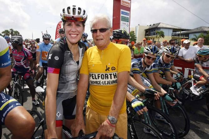 Ellen van Dijk at the start of the race