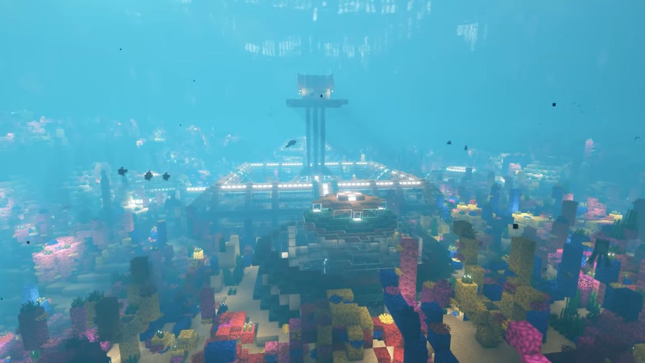 Minecraft builds - an underwater base complex in coral by Ekjoy Craft