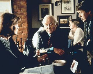 Inspector Morse, like Colin Dexter, in a pub once again: Judy Loe, John Thaw, Kevin Whately, 'Death is Now My Neighbour,' (season 10, episode 1)