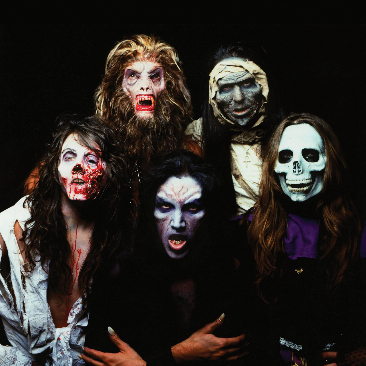Death SS in 1991, dressed up like horror monsters
