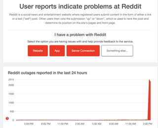 Downdetector Reddit reports