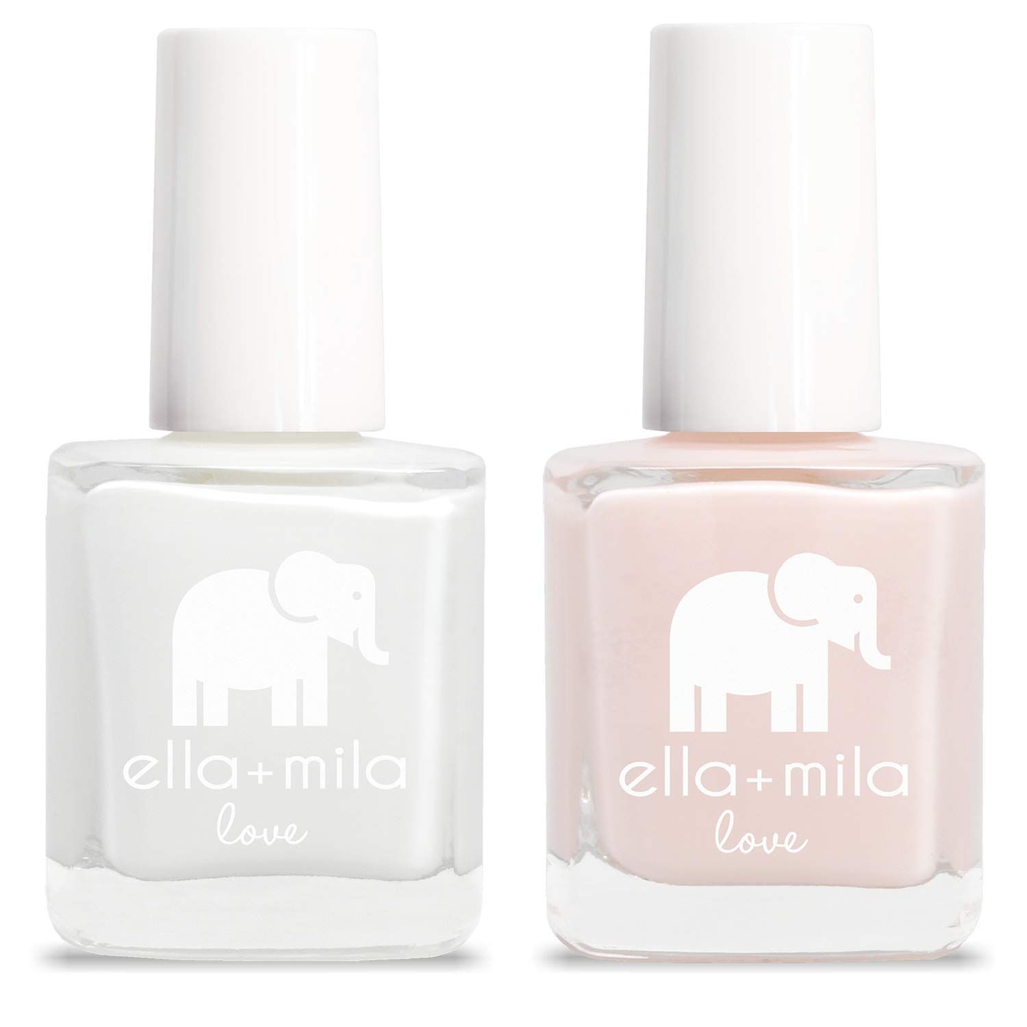 Ella+mila Professional Nail Polish Set - Quick Dry Nail Polish - Long-Lasting & Chip Resistant Nail Polish Kit (love Collection - French Manicure 2 Pack - 0.45 Fl Oz Each)