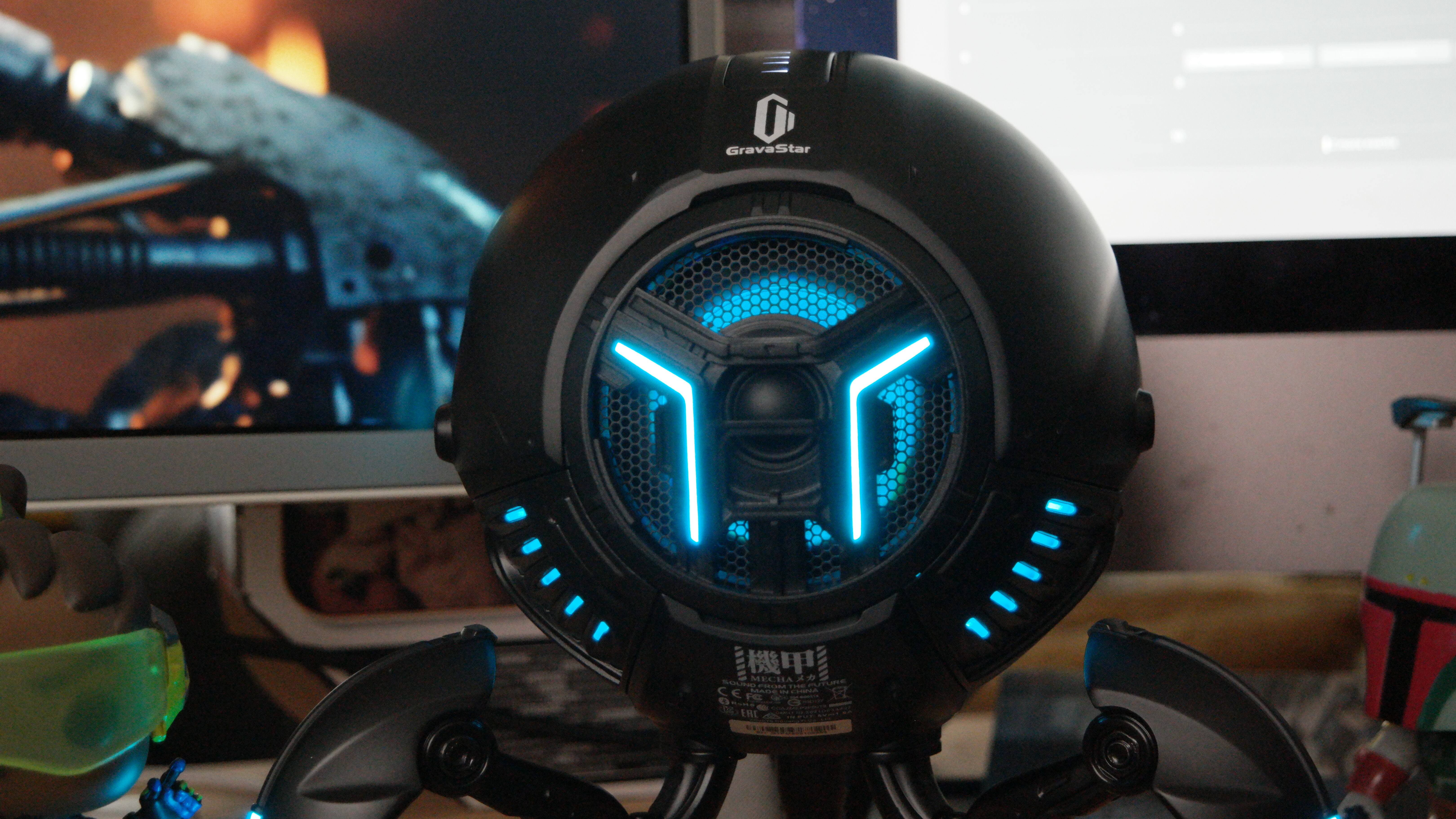 Gravastar Mars Pro V2 shot in low light to show off the lighting