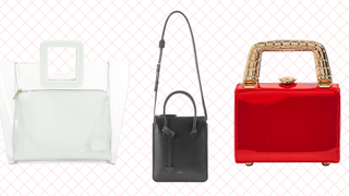 Bag, Handbag, Product, Red, Fashion accessory, Luggage and bags, Kelly bag, Material property, Birkin bag, Hand luggage,