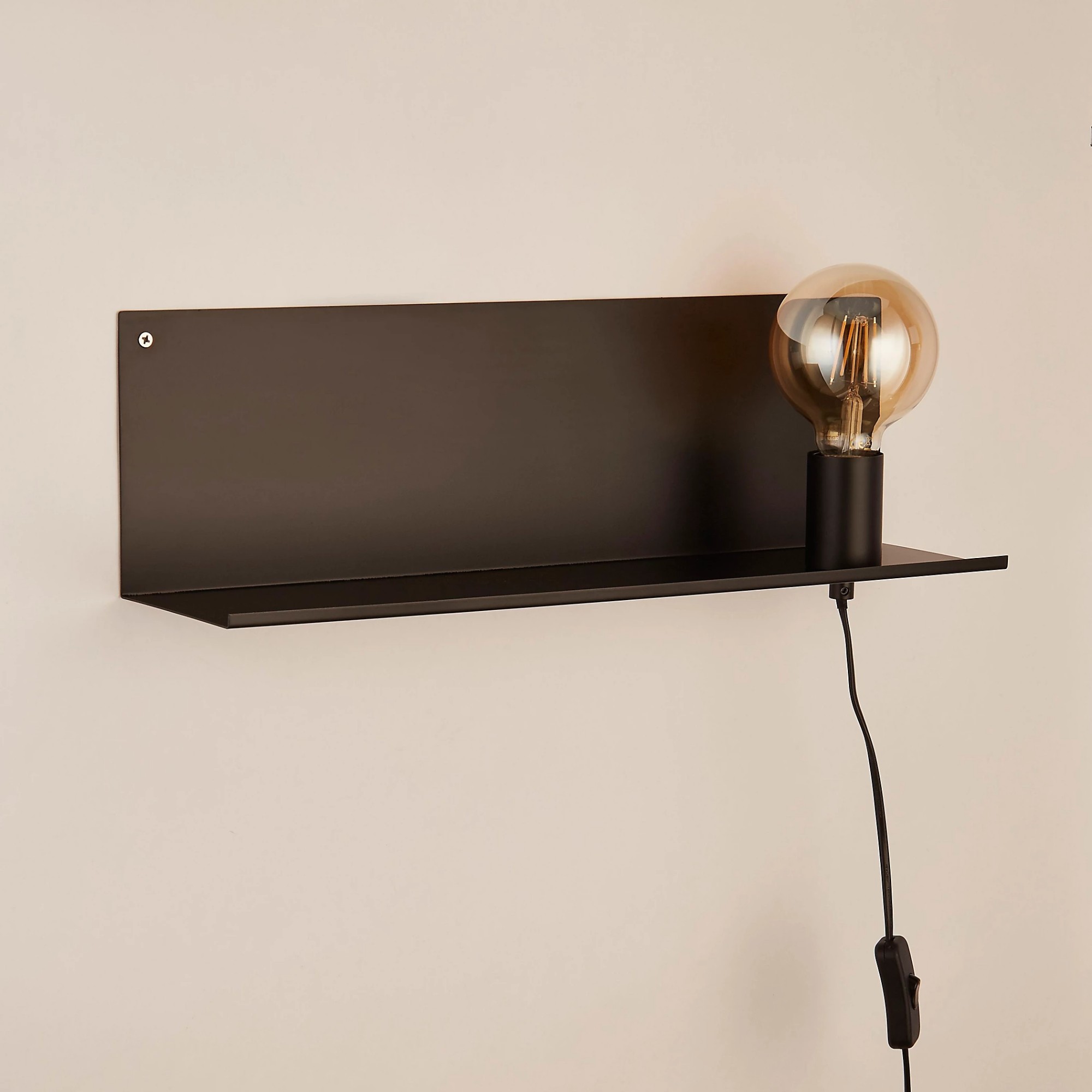 B&amp;amp;Q SIMPLY AND STYLISH BLACK SHELF LIGHT