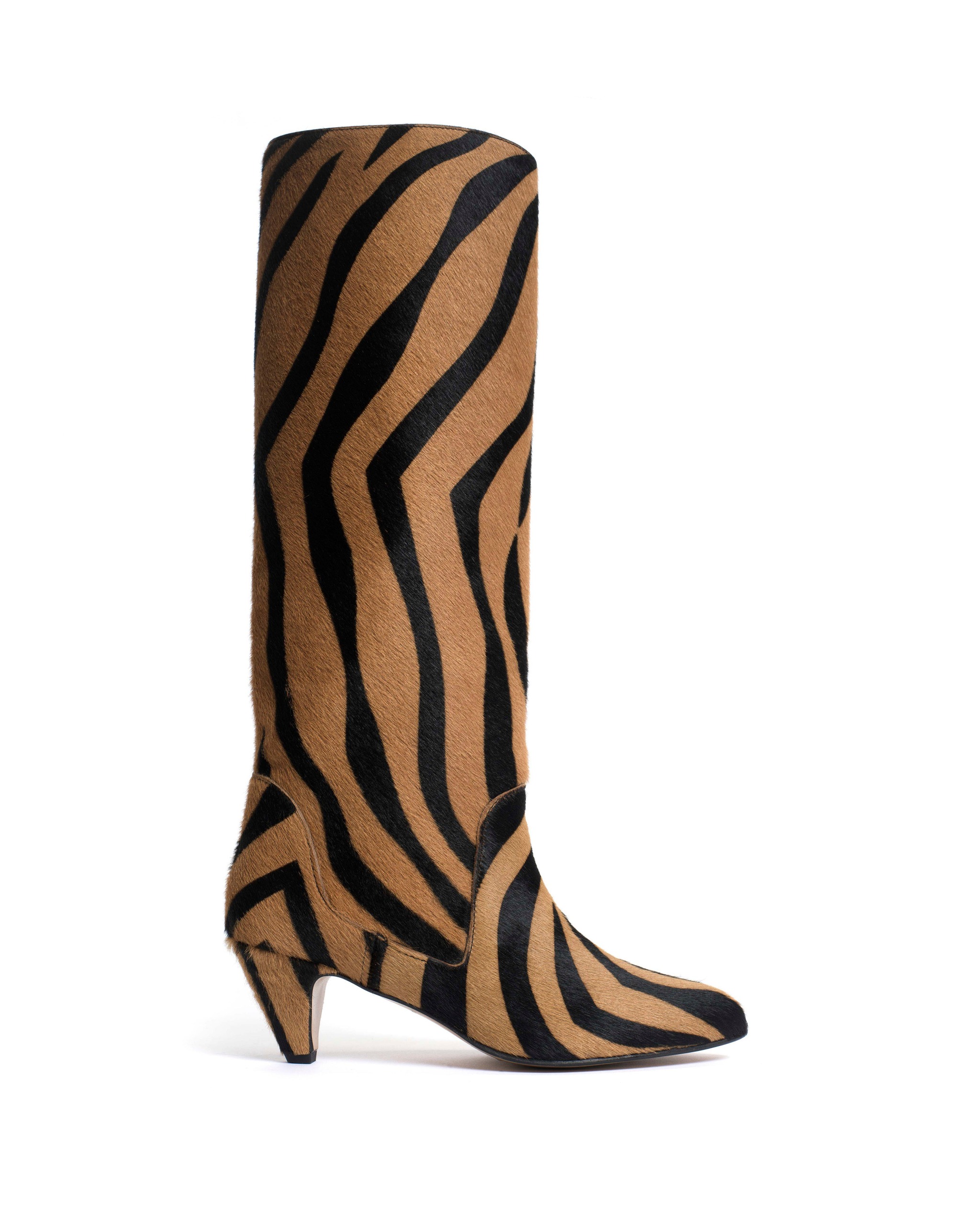 Valle 50 Stiletto Calf Hair Tiger