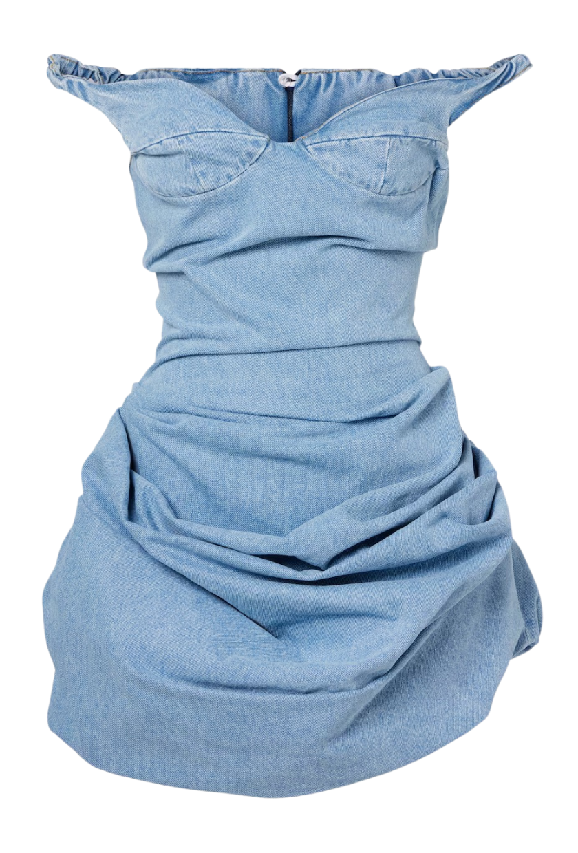 Magda Butrym, Gathered Denim Minidress