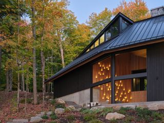 Looking back at the Muskoka Room, a covered outdoor space in the heart of the house