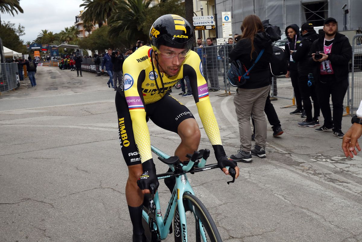 Primoz Roglic finishes his ride and awaits his fate