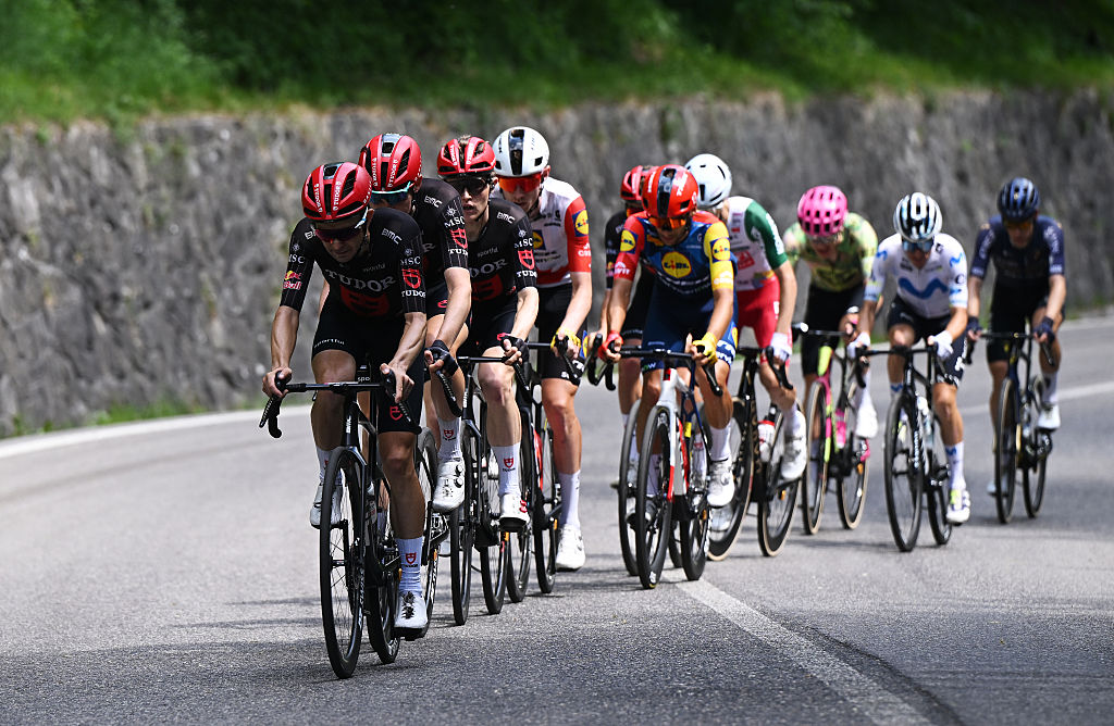 ALLEGHE, ITALY - MAY 29: Will Barta of United States and Team Tudor Pro Cycling competes during the 109th Giro d&amp;amp;apos;Italia 2026, Stage 19 a 151km stage from Feltre to Alleghe - Piani di Pezze 1467m / #UCIWT / on May 29, 2026 in Alleghe, Italy. (Photo by Dario Belingheri/Getty Images)