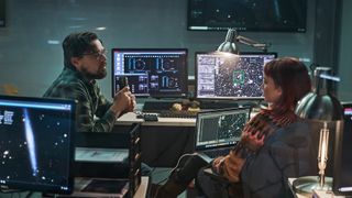 In the Netflix movie "Don't Look Up" (2021), astrophysicist Randall Mindy (Leonardo DiCaprio) and graduate student Kate DiBiasky (Jennifer Lawrence) confront the data about an approaching comet.