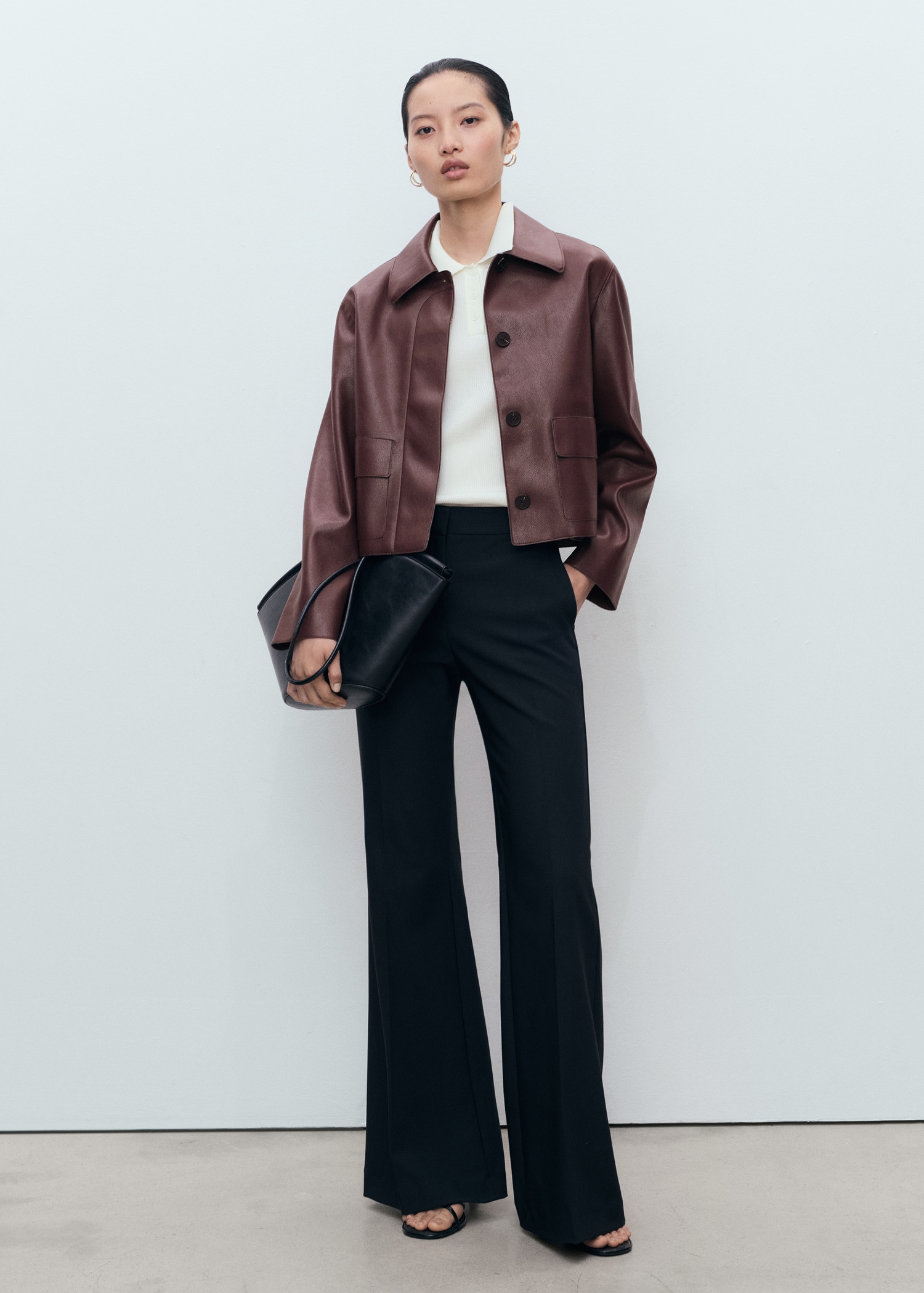 Leather-Effect Jacket With Pockets - Women | Mango United Kingdom
