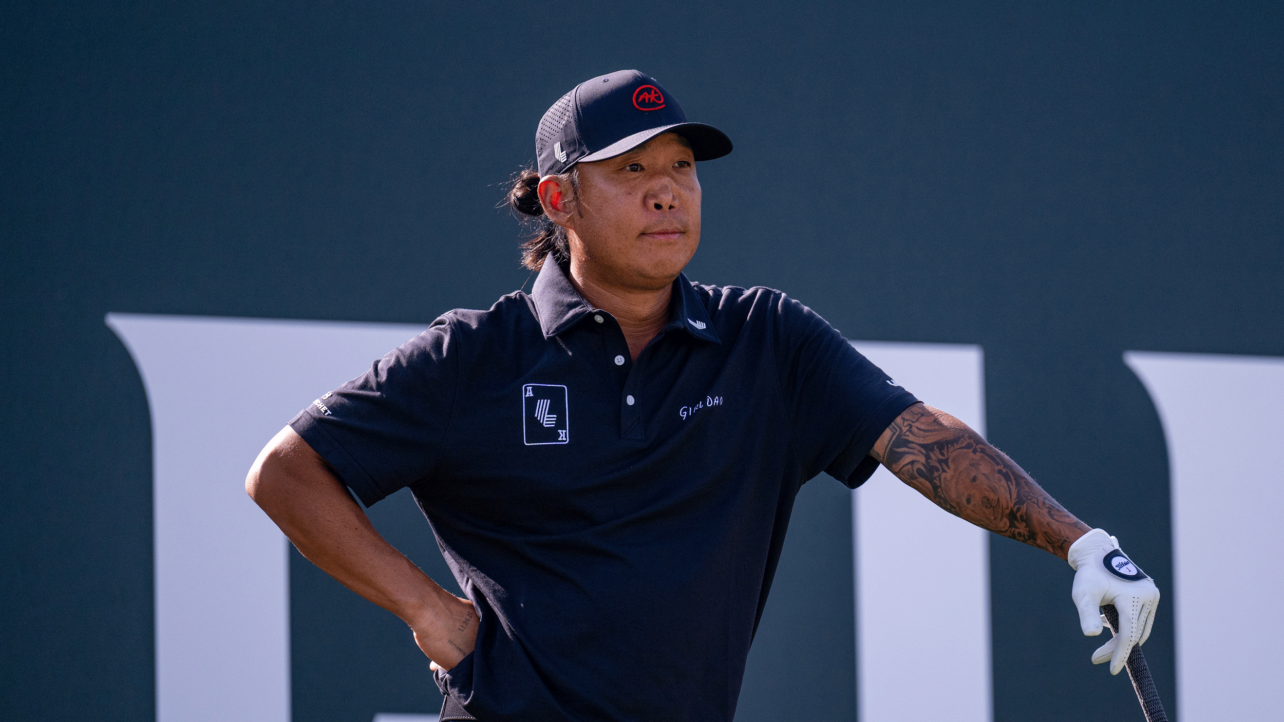 Anthony Kim looks on during round two of the 2025 PIF Saudi International