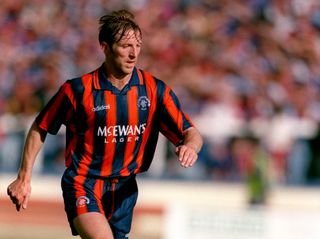 Gary Stevens in action for Rangers against Dundee, September 1993