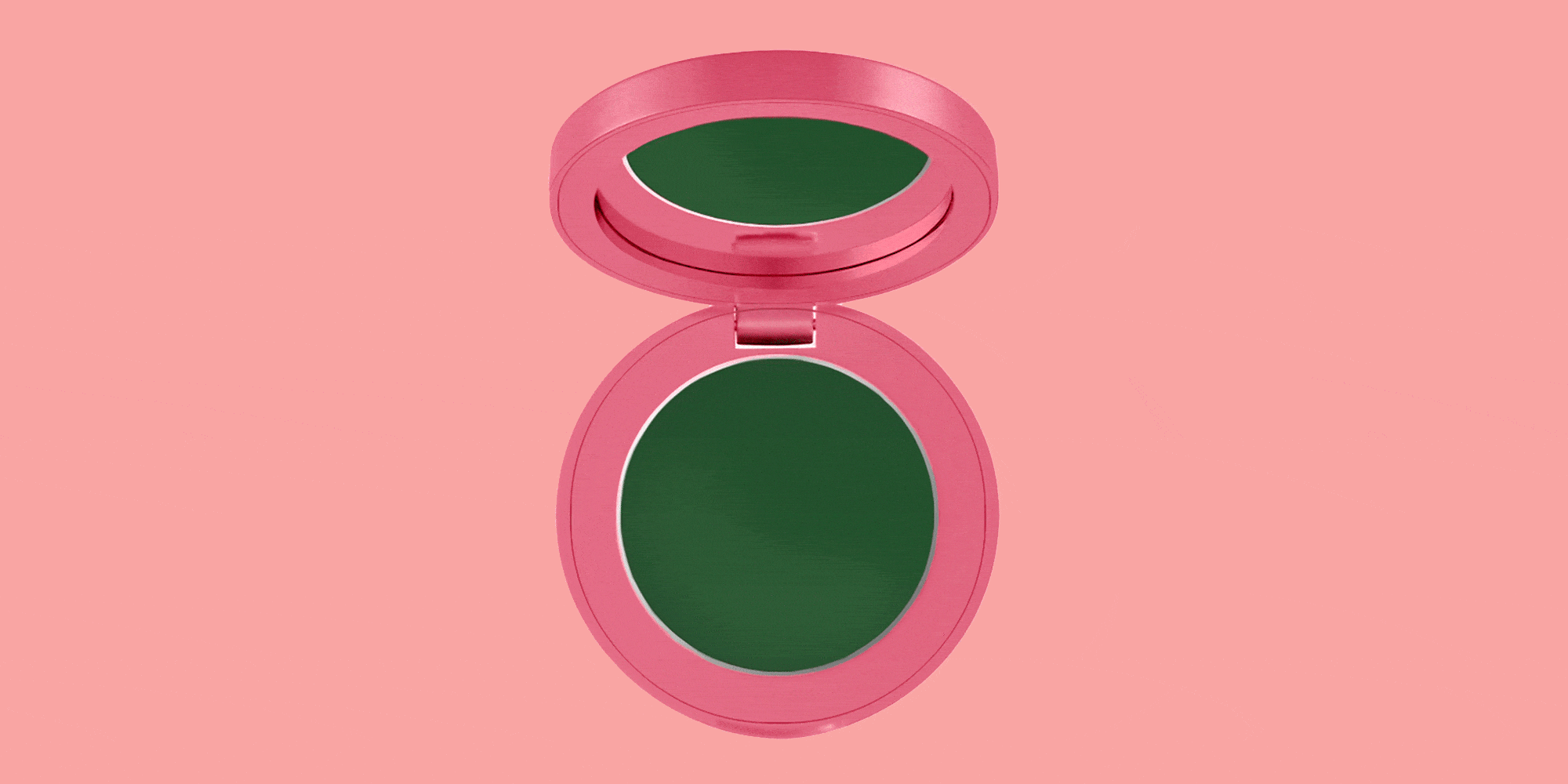 Green Blush in Pink Compact