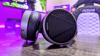 The Audeze MM-100 lying on a desk.