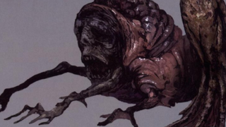An image of the Demon of Song from Dark Souls 2, as featured in the Dark Souls 2 Design Works art book.
