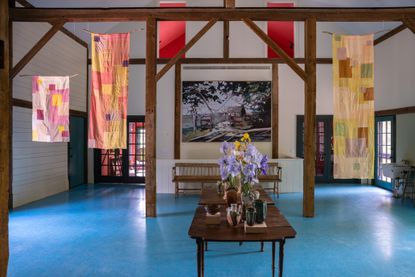 Tapestries hanging at Madoo conservancy