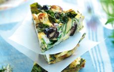 Spinach feta and olive frittata