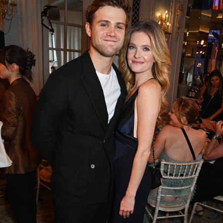 Leo Woodall and Meghann Fahy attend The South Bank Sky Arts Awards 2023 at The Savoy Hotel on July 2, 2023 in London, England.