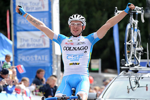 Marco Frapporti wins stage, Tour of Britain 2010, stage five