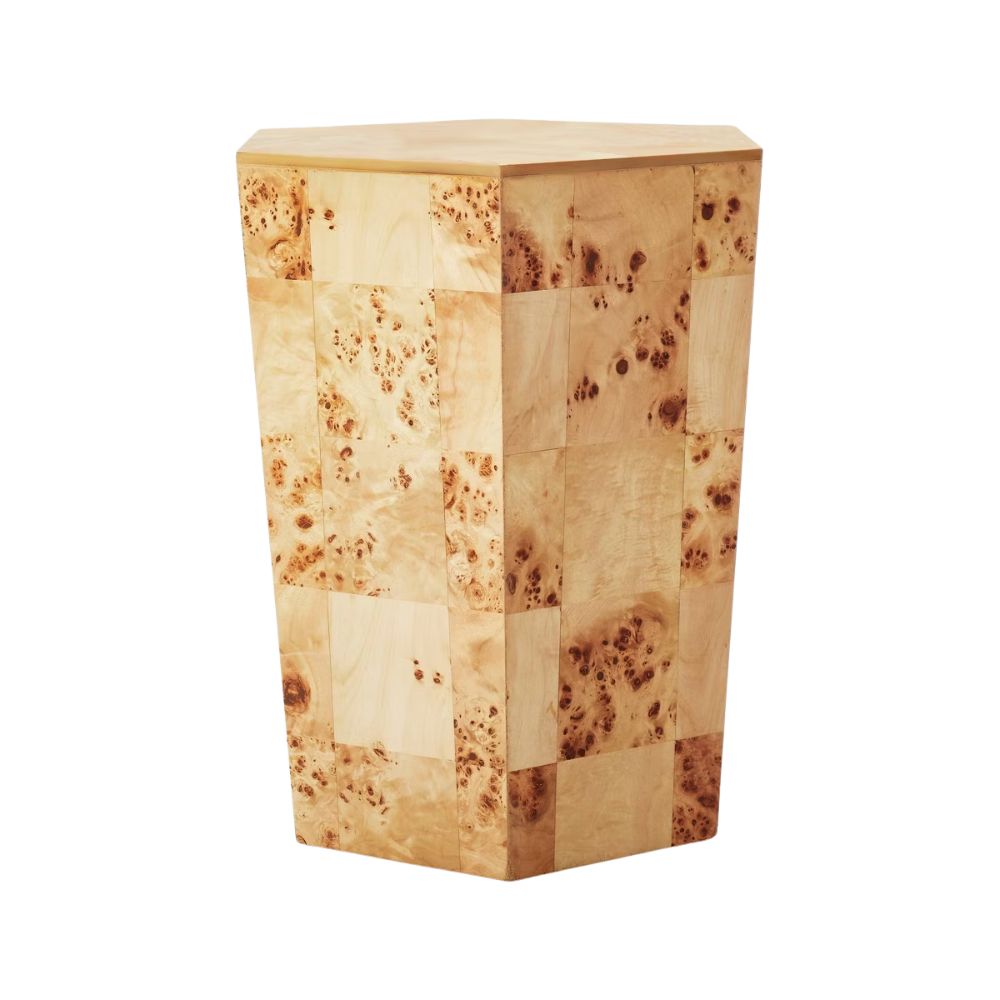 Ogden Burled Wood Accent Table