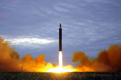 A North Korean ballistic missile test.