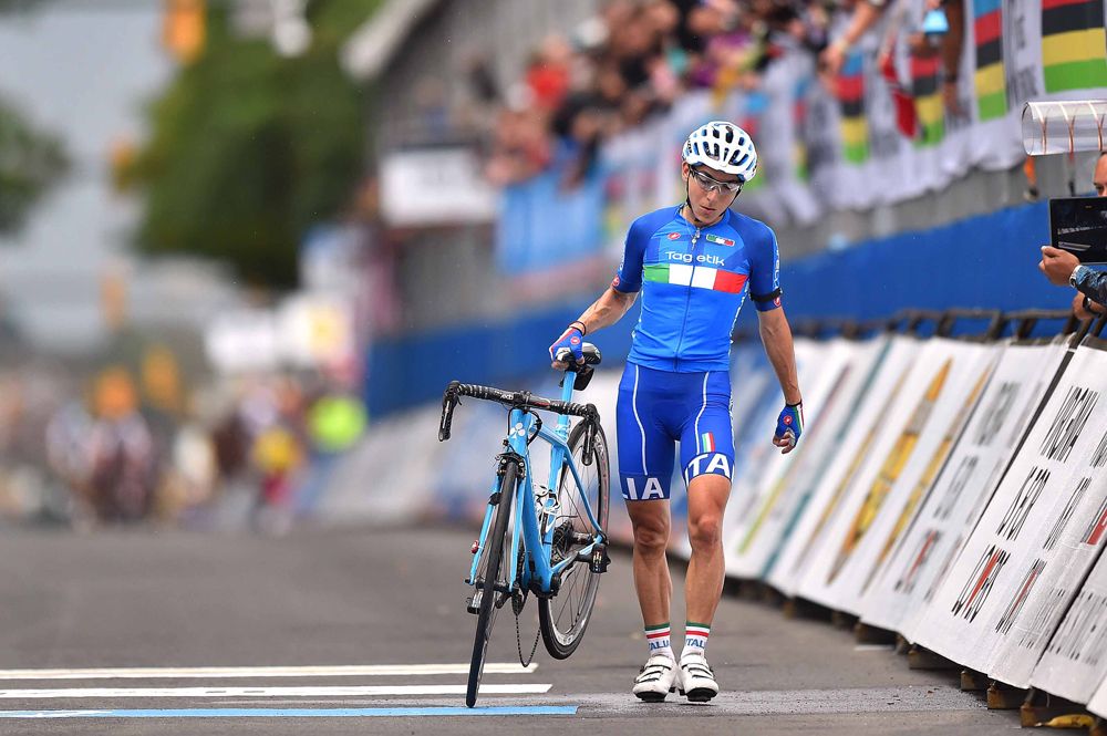 Giorgia Bronzini (Italy) hopes of victory were dashed