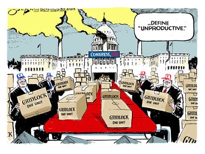 Editorial Cartoon Congress Gridlock