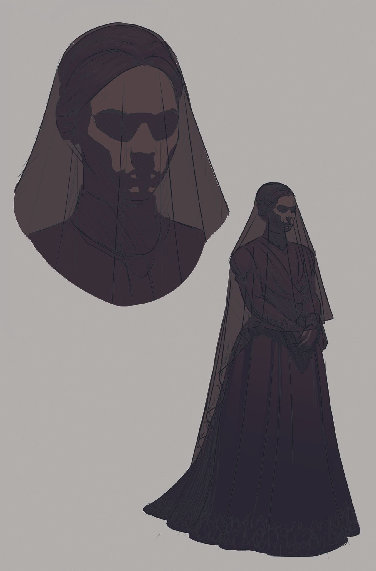 Character designs from One For Sorrow