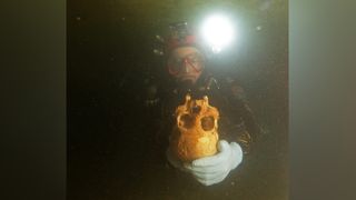 Divers discovered the ancient woman's remains in the Chan Hol cave, near Tulum, Mexico. The underwater survey was led by Jerónimo Avilés, a speleologist (cave explorer and researcher) at the Museum of the Desert of Coahuila.