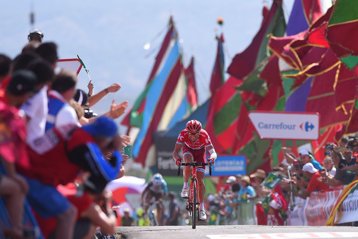 Sergey Lagutin sprints to the line