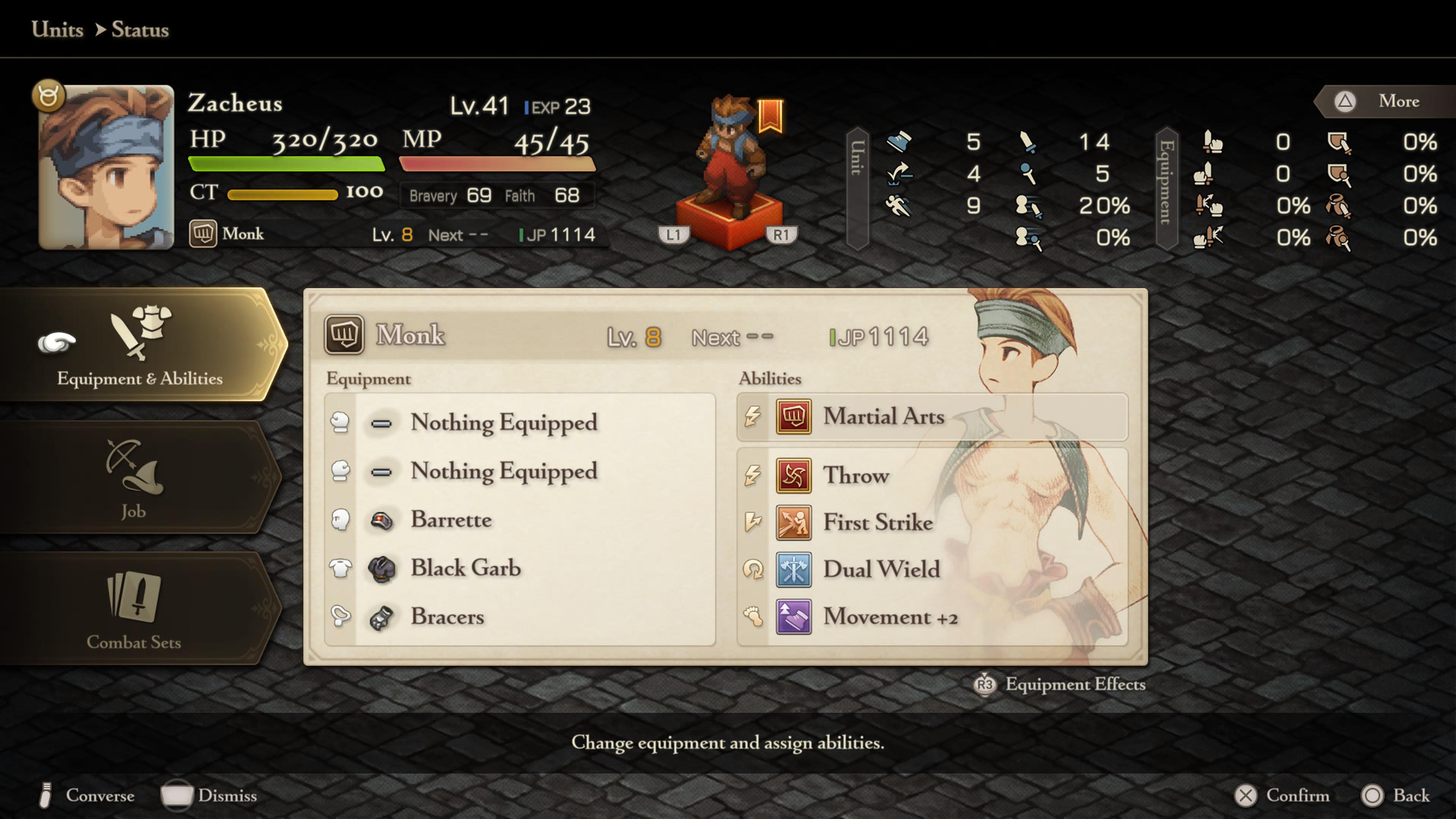 Monk unit in Final Fantasy Tactics: The Ivalice Chronicles