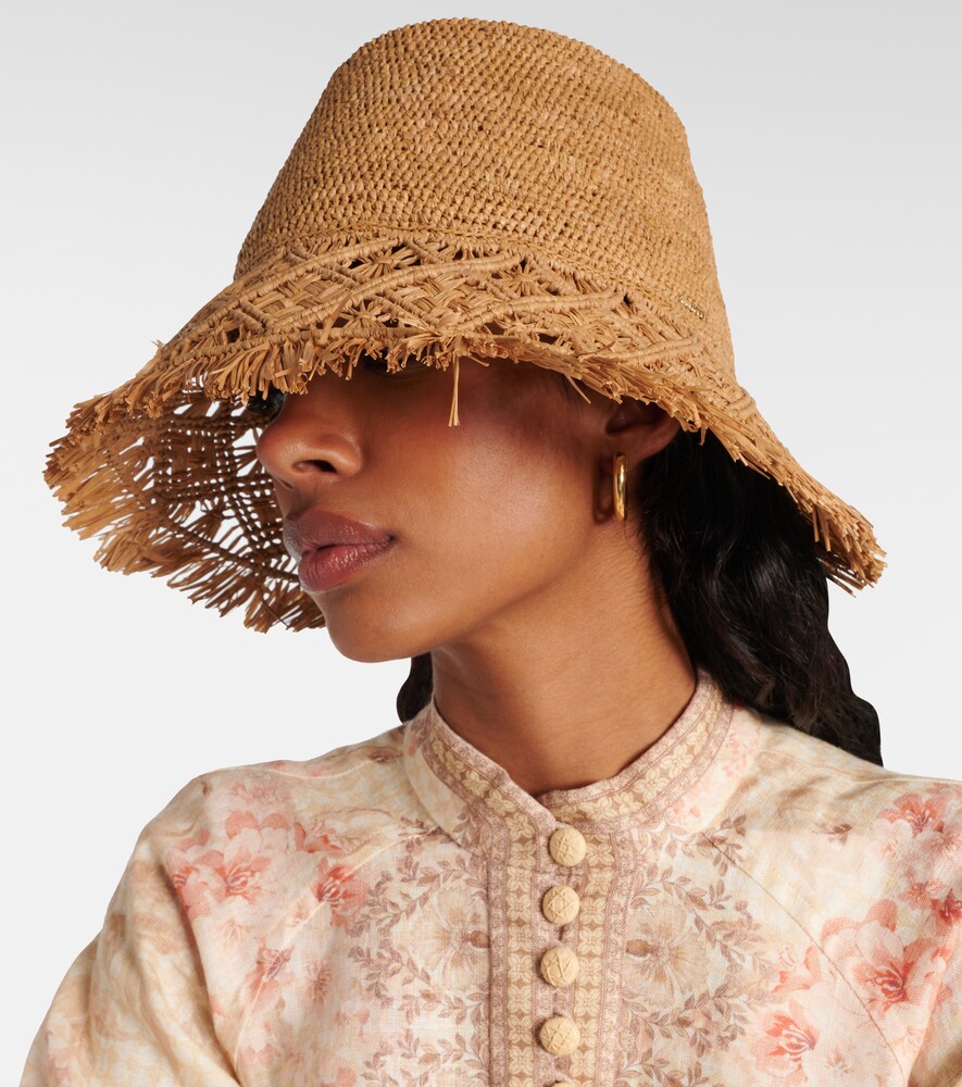Macramé Raffia Bucket Hat