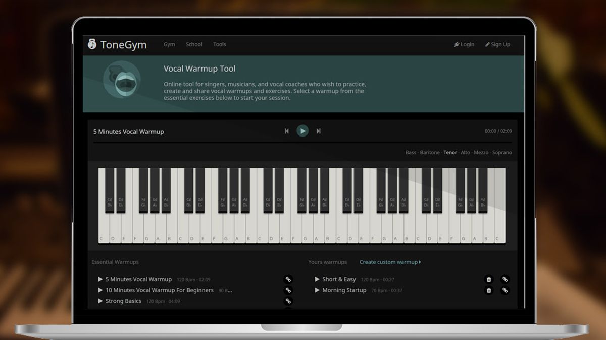 ToneGym vocal warm-ups