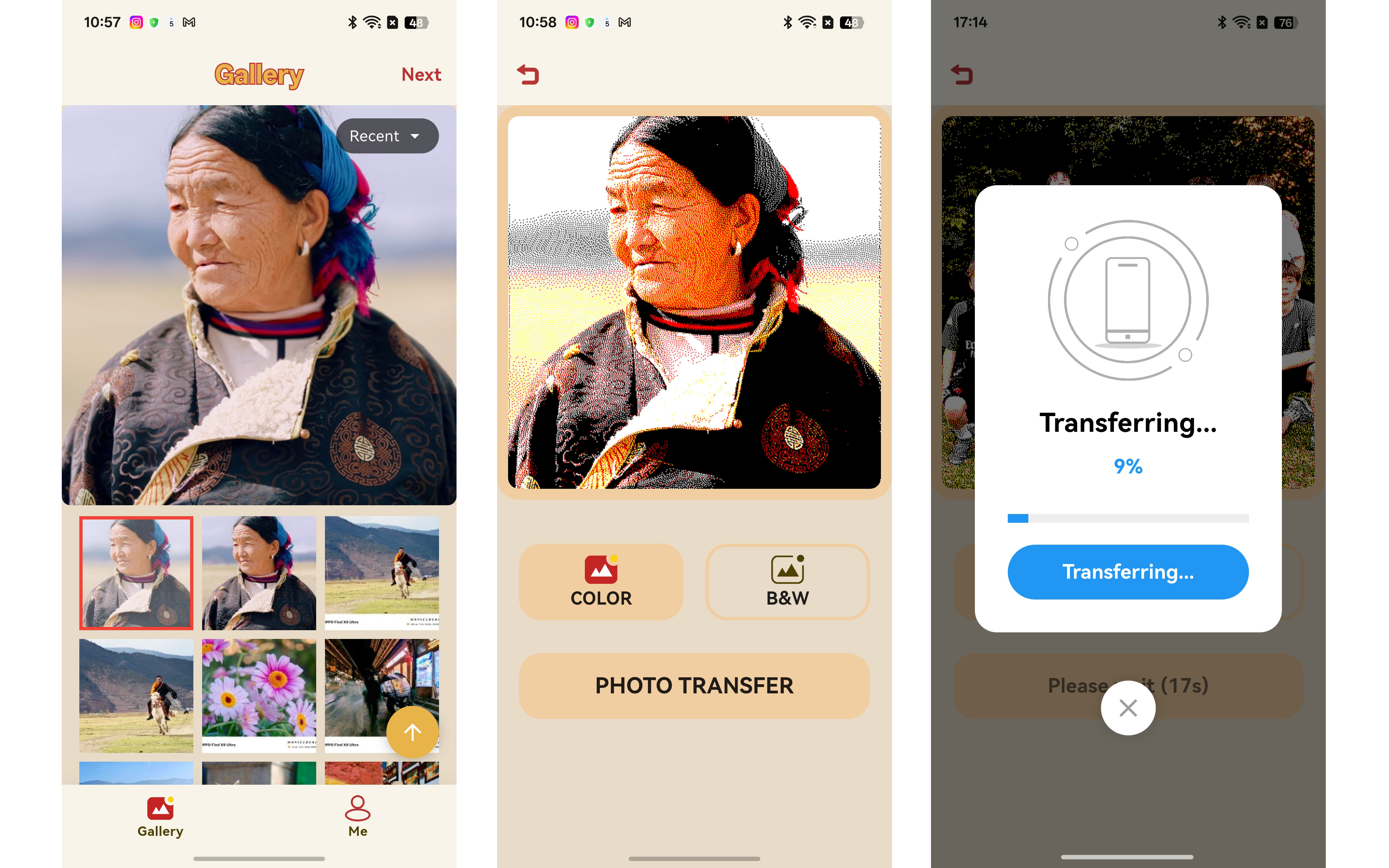 Vidabay Snap app screenshots