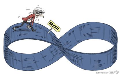 Political cartoon World Theresa May Brexit