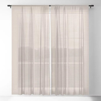 Soft minimalist sheer curtains, Society 6